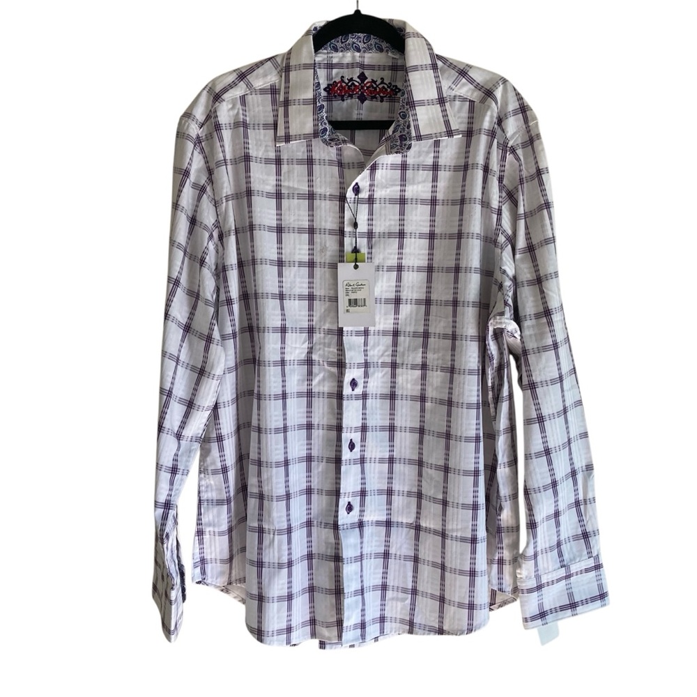 NWT Robert Graham Plaid Button Down, 2XL